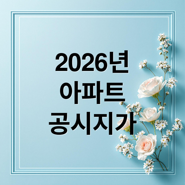 2026년
아파트
공시지가 (아파트 공시지가 조회)