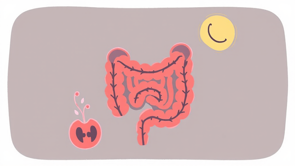 검사 후 건강한 대장 관리 습관 (illustration 스타일)