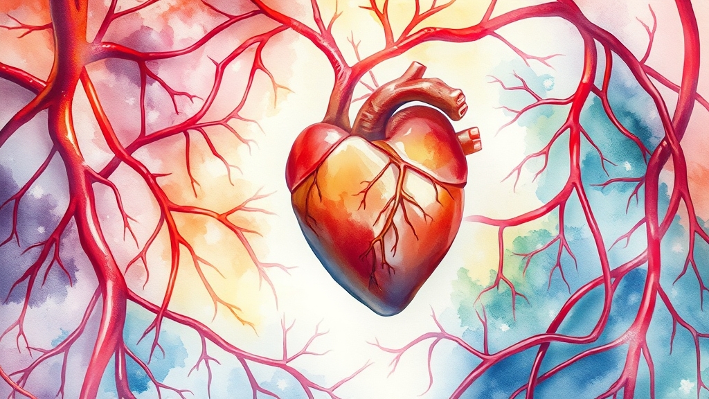 혈관 건강, 왜 중요할까? (watercolor 스타일)