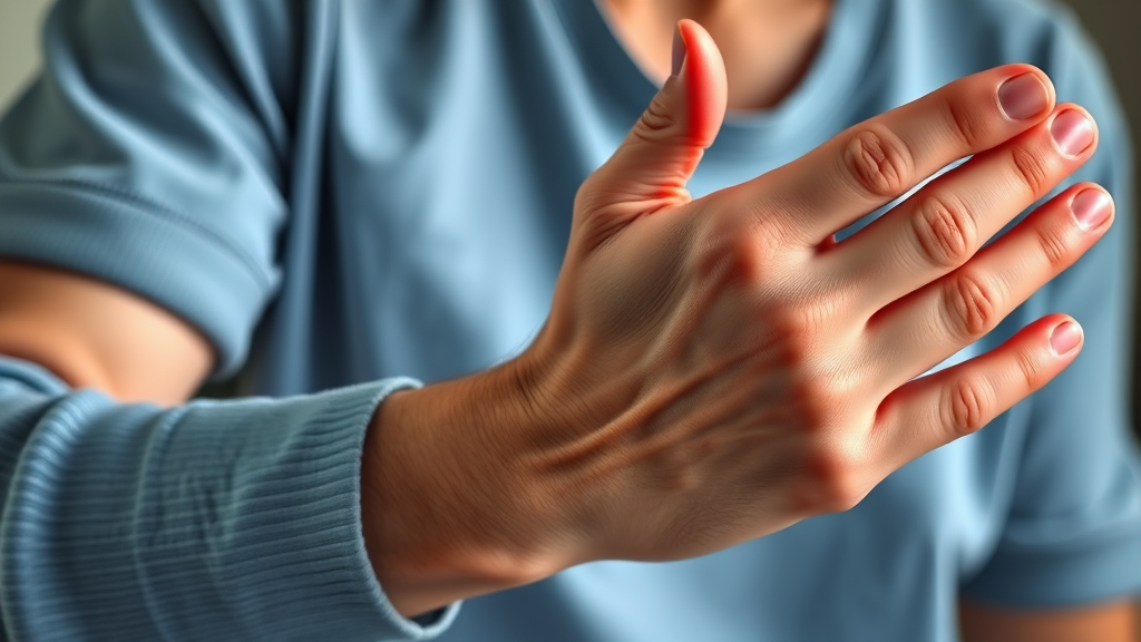 주의해야 할 손 붓기 신호: 병원 방문이 필요한 경우 (realistic 스타일)