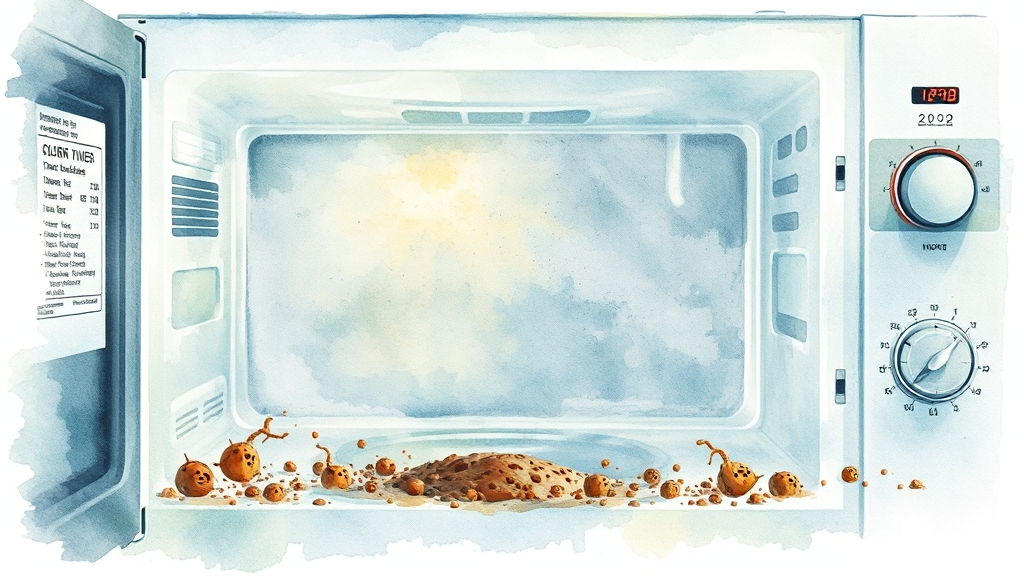 전자레인지, 왜 청소해야 할까요? 🤔 (watercolor 스타일)