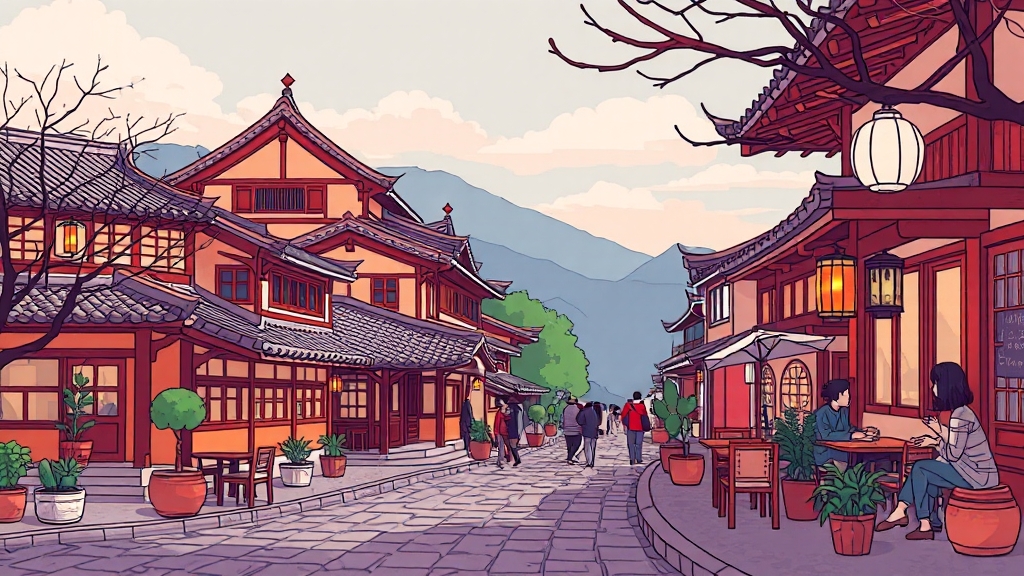 여행 유튜버 백상현의 추천 여행지 (cartoon 스타일)