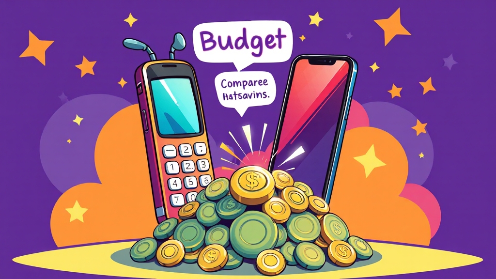 알뜰폰, 현명한 선택! (cartoon 스타일)