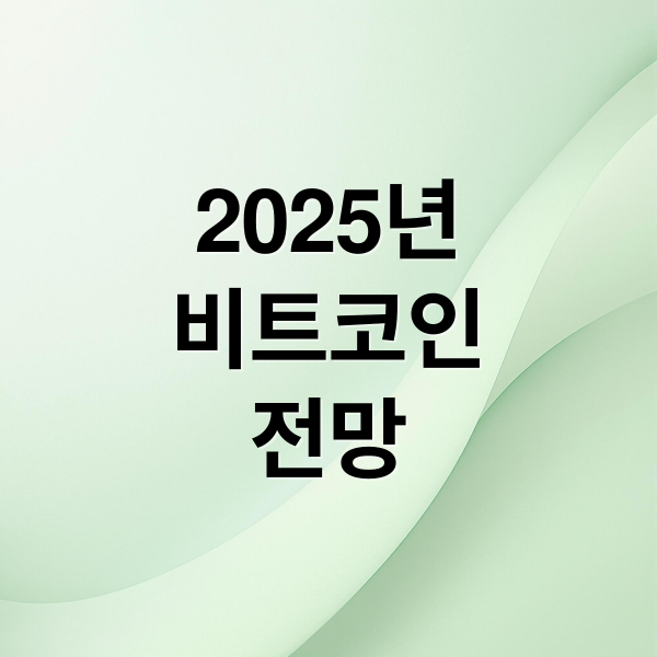 2025년
비트코인
전망 (비트코인 시세 전망)