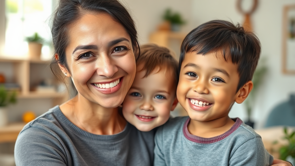 아이돌봄 서비스 확대 (realistic 스타일)