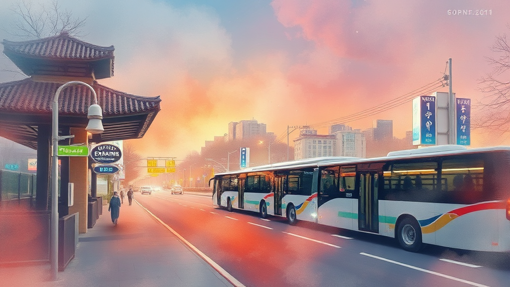 주요 도시 고속버스 터미널 정보 (watercolor 스타일)