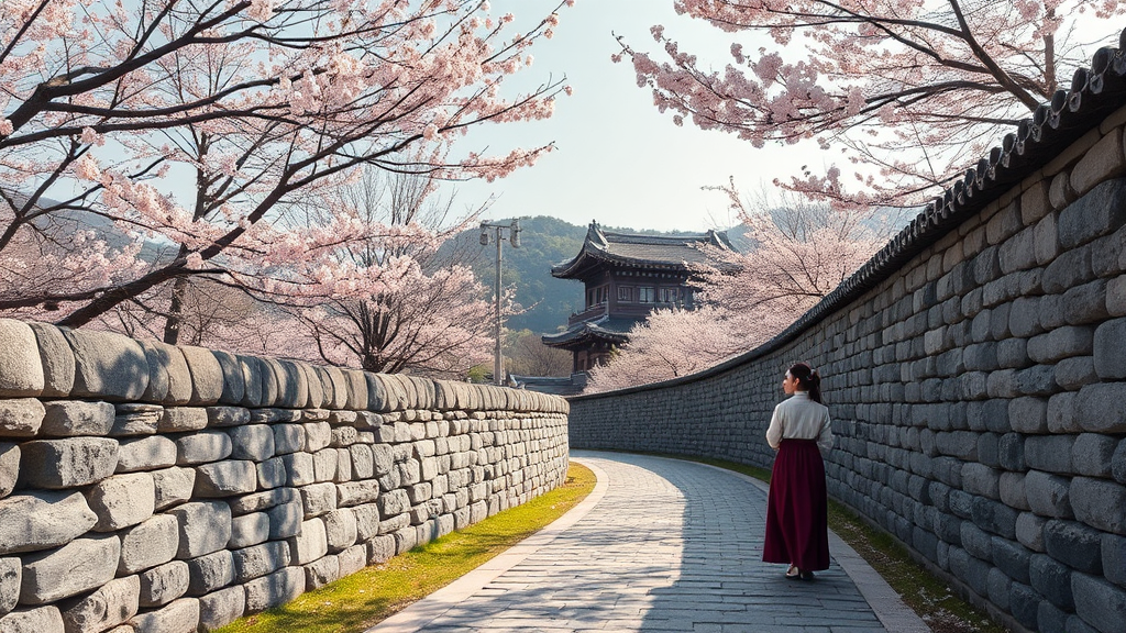 인생 사진 명소: 대릉원 돌담길 포토존 가이드 (realistic 스타일)