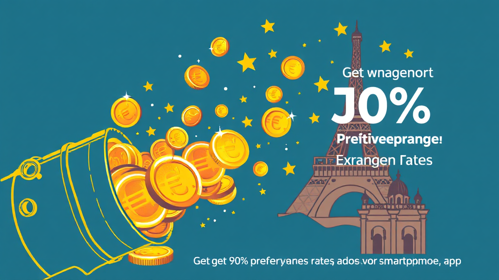 환전 우대 혜택 최대로 (illustration 스타일)