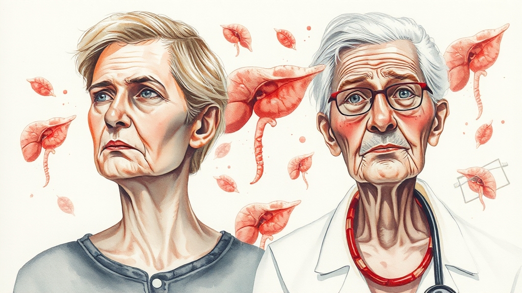 담도암 vs 담낭암, 차이점은? (watercolor 스타일)