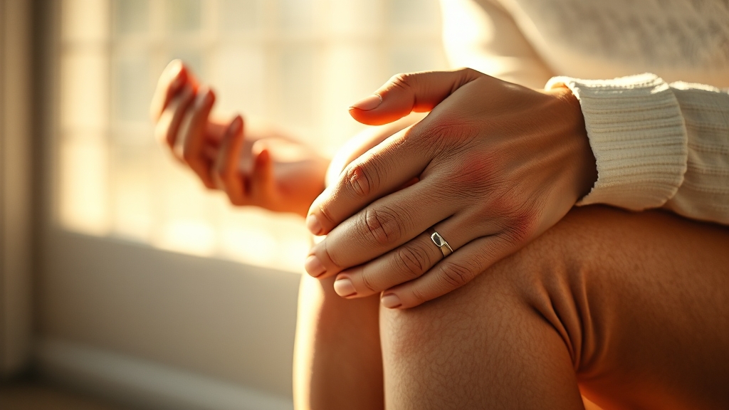갱년기 관절통, 대표 증상은? (realistic 스타일)