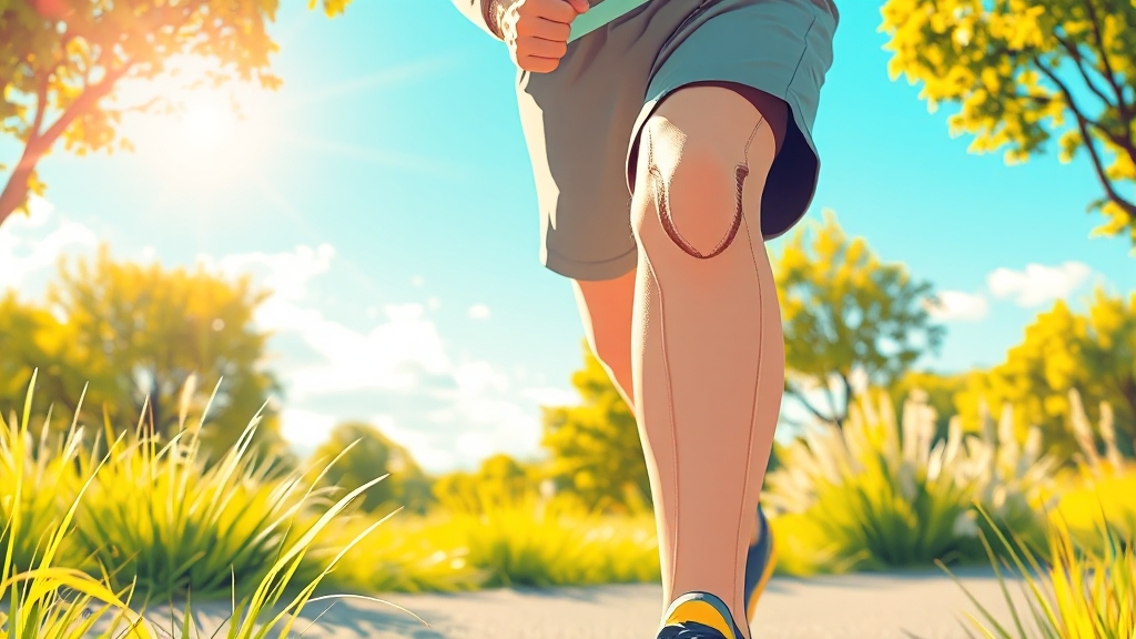 관절 건강 관리: 꾸준함의 중요성 (illustration 스타일)