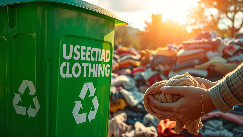 헌옷 수거함, 왜 중요할까요? (realistic 스타일)