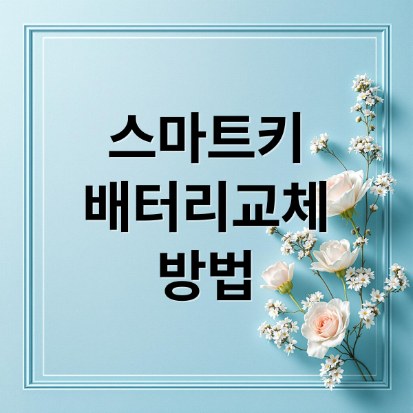 스마트키
배터리교체
방법 (스마트키 배터리 교체)