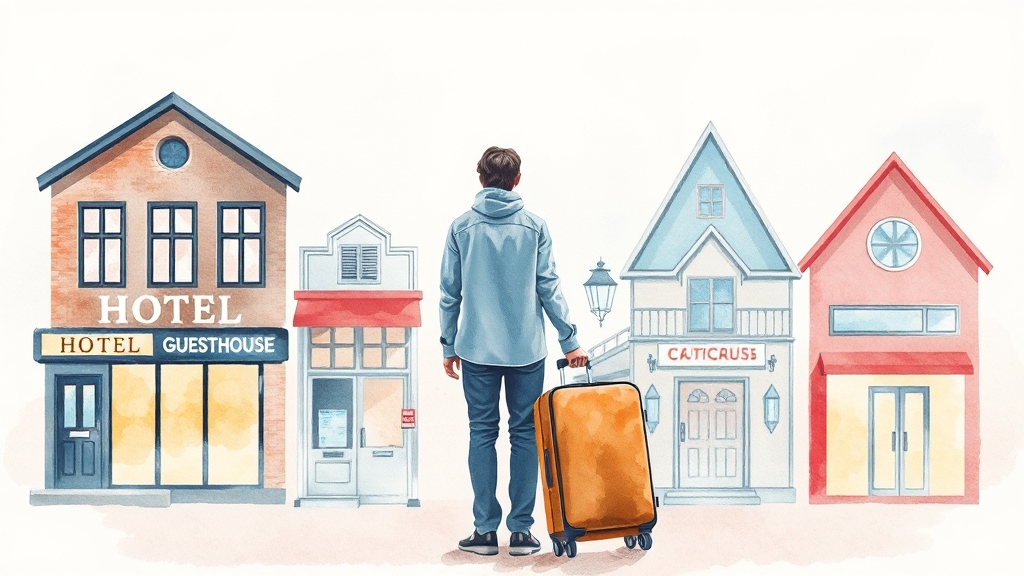 숙박비 절약 노하우 (watercolor 스타일)