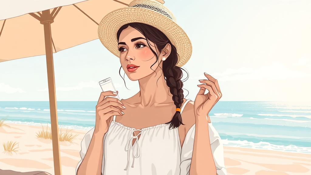 선크림 오해와 올바른 사용법 (illustration 스타일)