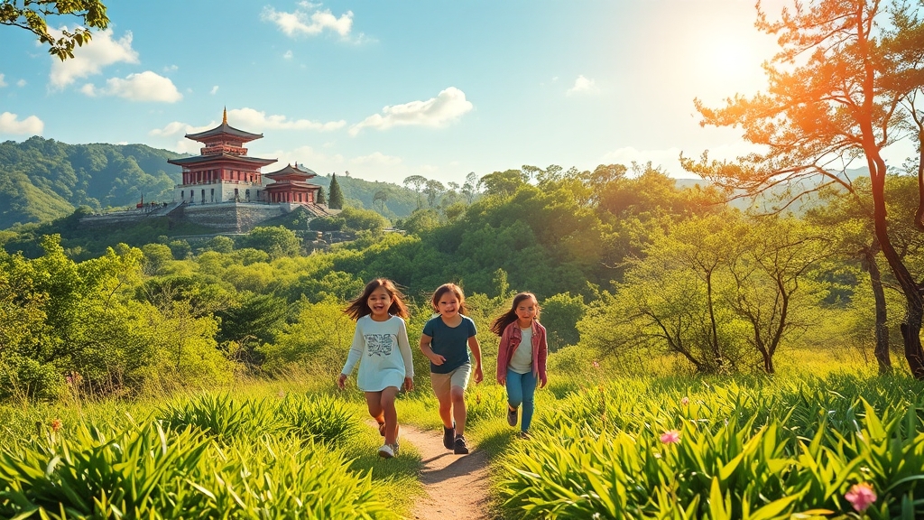 속리산 국립공원 탐방 (realistic 스타일)