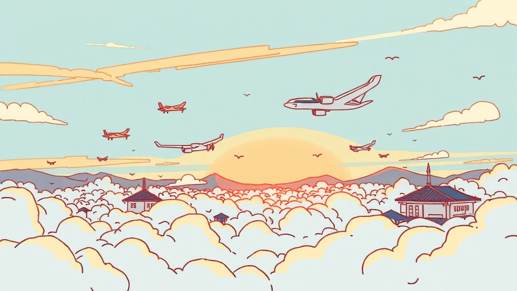 땡처리 항공권 노선별 공략 (cartoon 스타일)