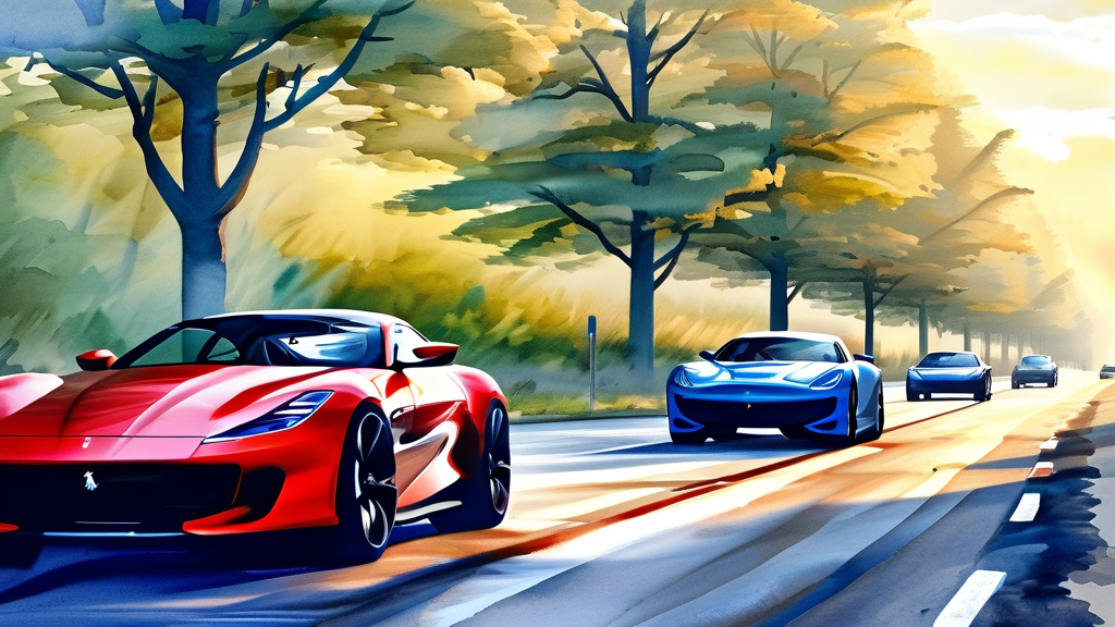 운행 거리 감소와 보험료 절약의 관계 (watercolor 스타일) (재시도)