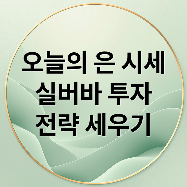 오늘의 은 시세
실버바 투자
전략 세우기 (은값 시세 1kg 실버바)