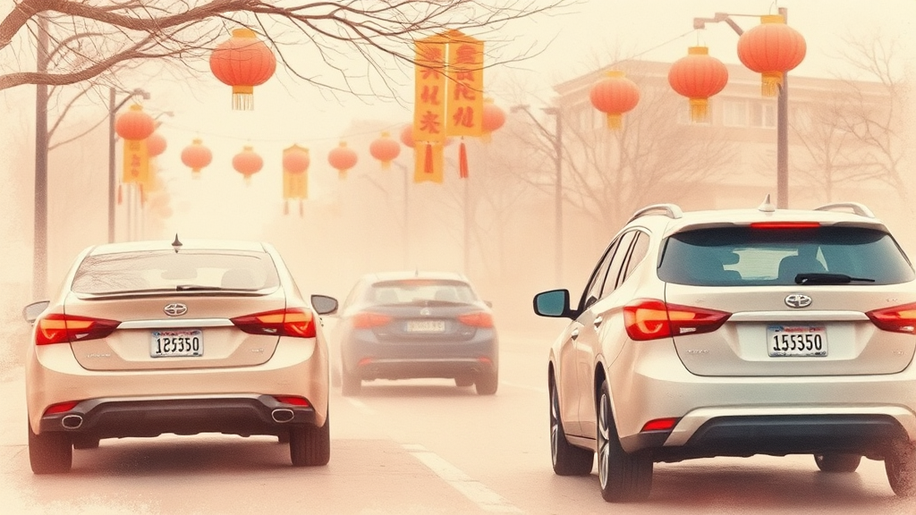 설날 주차 시 주의사항 및 에티켓 (watercolor 스타일)