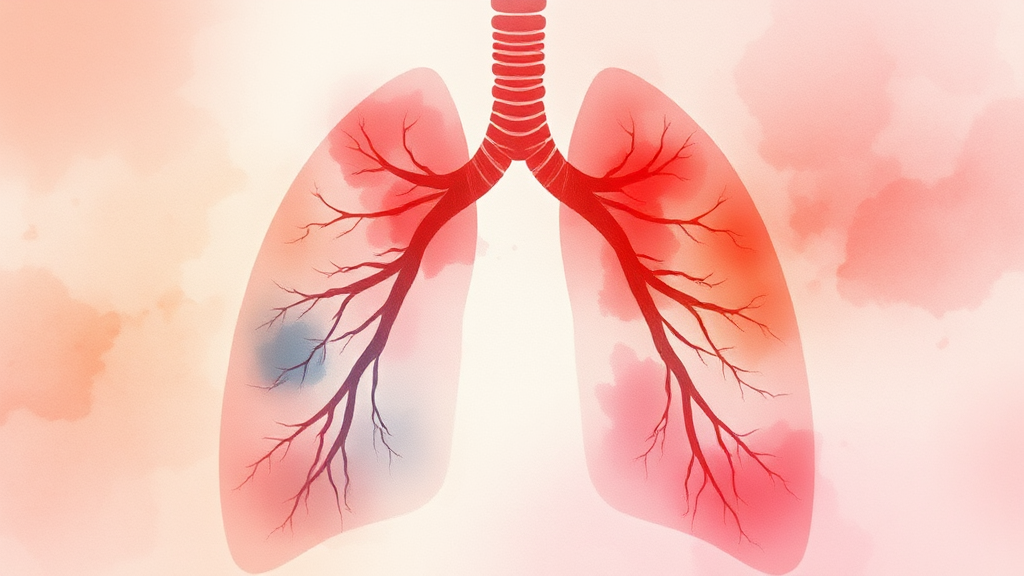 폐결절, 치료 및 관리 방법은? (watercolor 스타일)