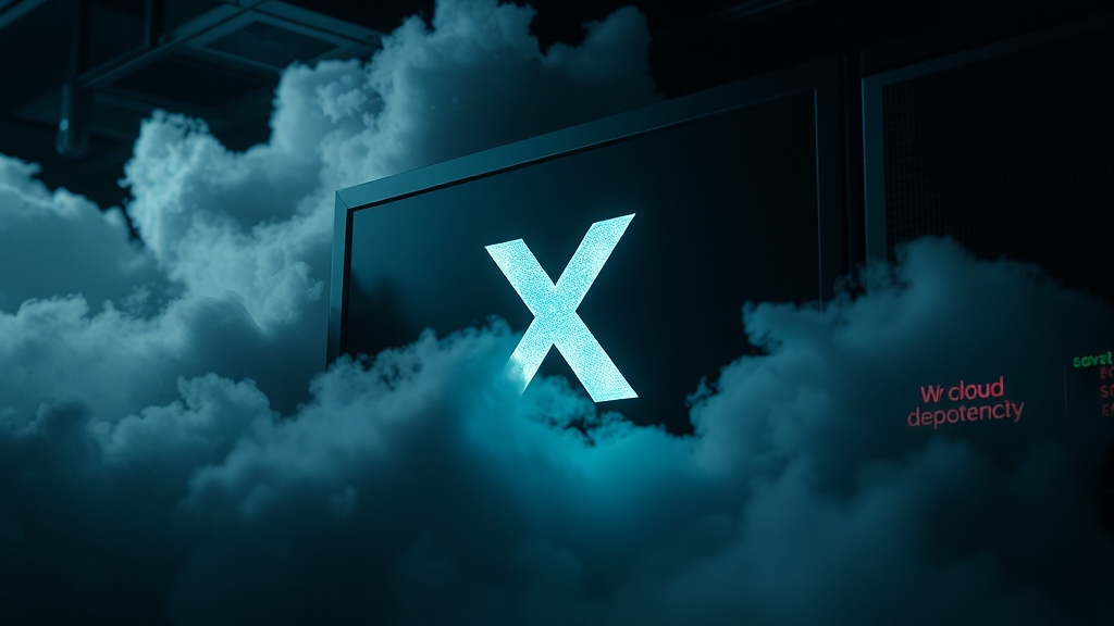 클라우드 의존도와 X 문제 (realistic 스타일)