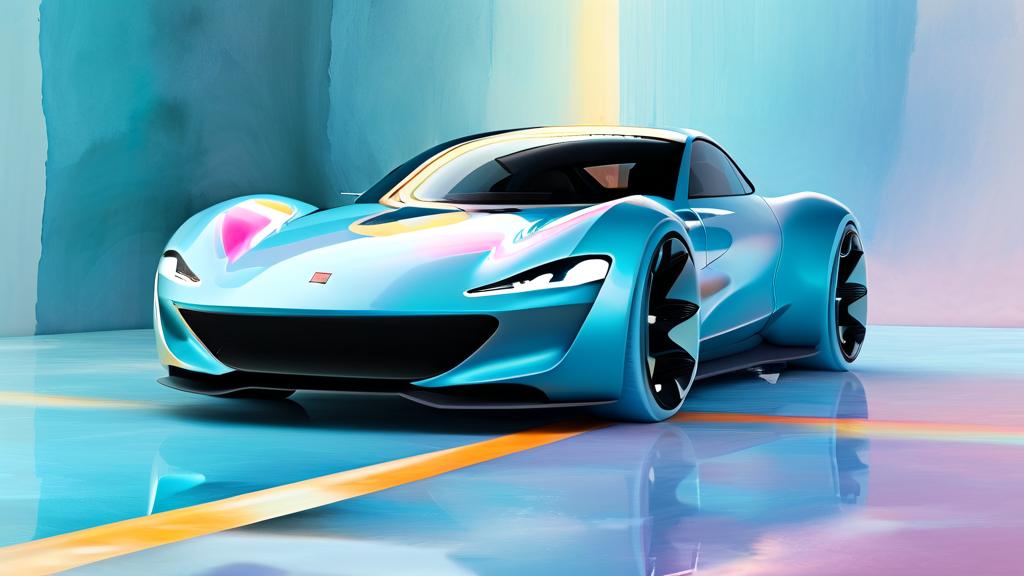 DB 다이렉트 자동차 보험, AI 기술로 더 스마트하게 (watercolor 스타일)