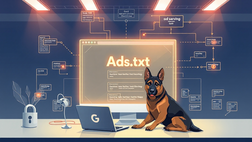 ads.txt: 광고 게재 허가증 (illustration 스타일)