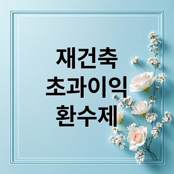 재건축
초과이익
환수제 (재건축 초과이익 환수제 폐지 논의)