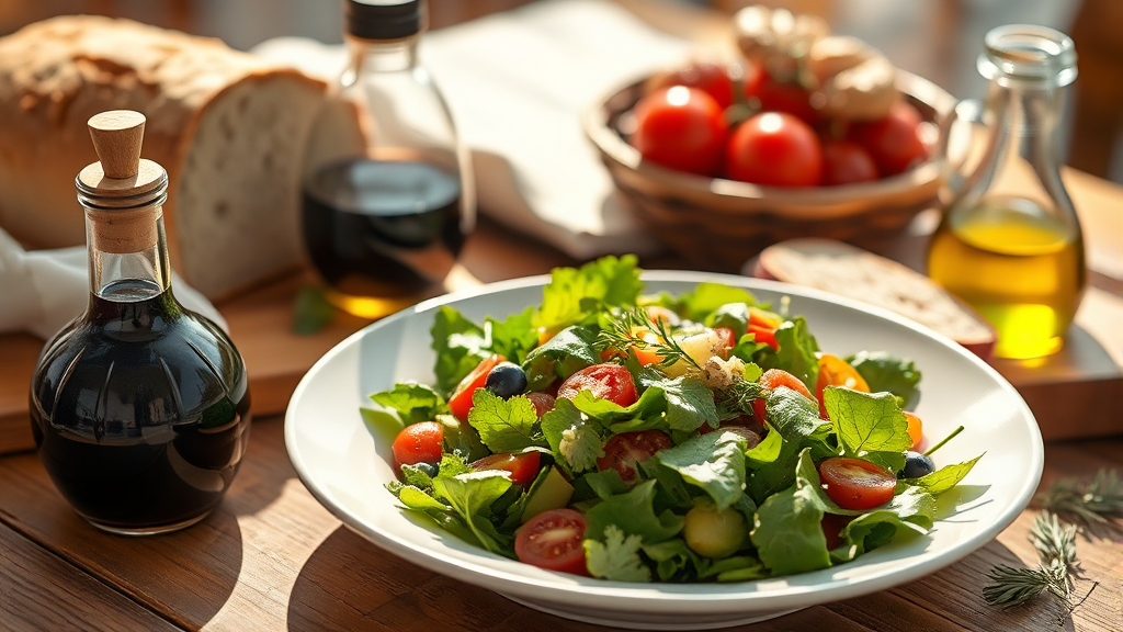 샐러드 & 빵과 함께 즐기기 (realistic 스타일)