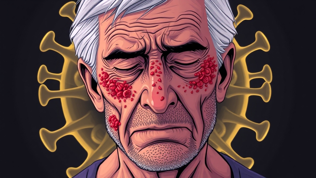 대상포진이란? 원인과 위험 요인 (illustration 스타일)