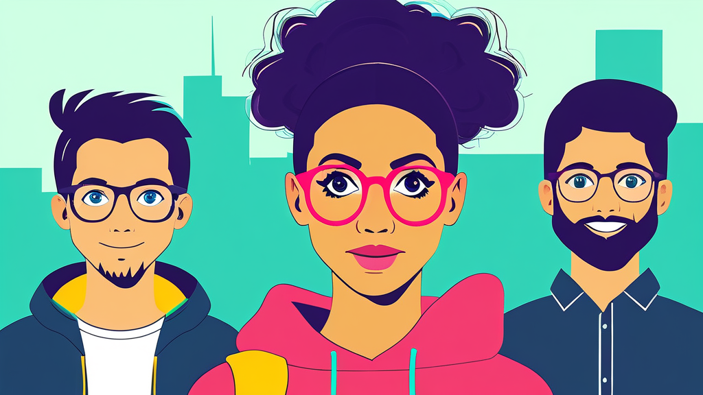 기술 역량 강화: 행복내일의 맞춤형 교육 및 훈련 (illustration 스타일)