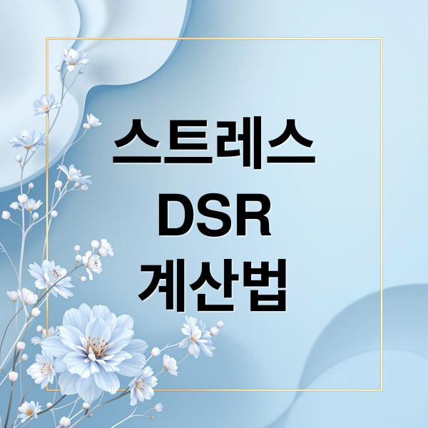 스트레스
DSR
계산법 (스트레스 DSR)