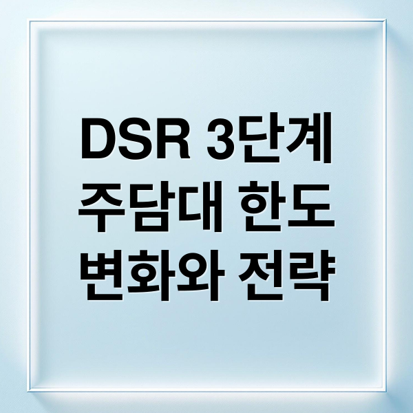 DSR 3단계
주담대 한도
변화와 전략 (DSR 3단계)