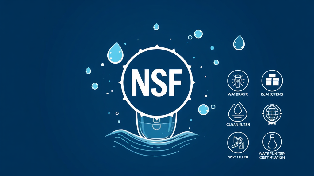 NSF 인증 종류와 특징 (illustration 스타일)