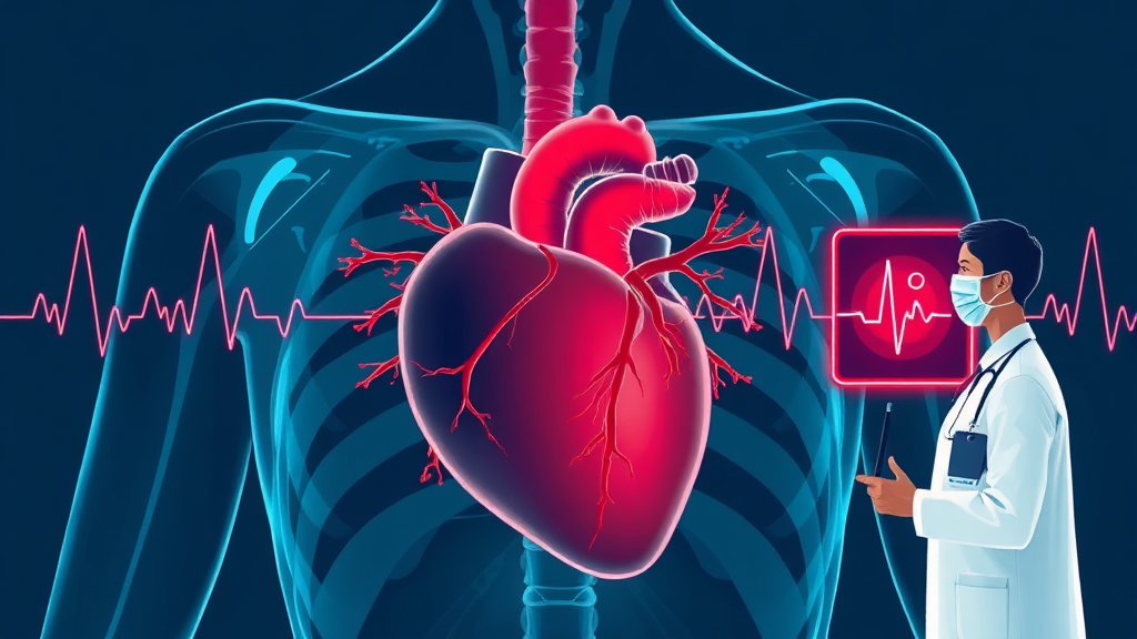 심근경색 진단 방법 (illustration 스타일)