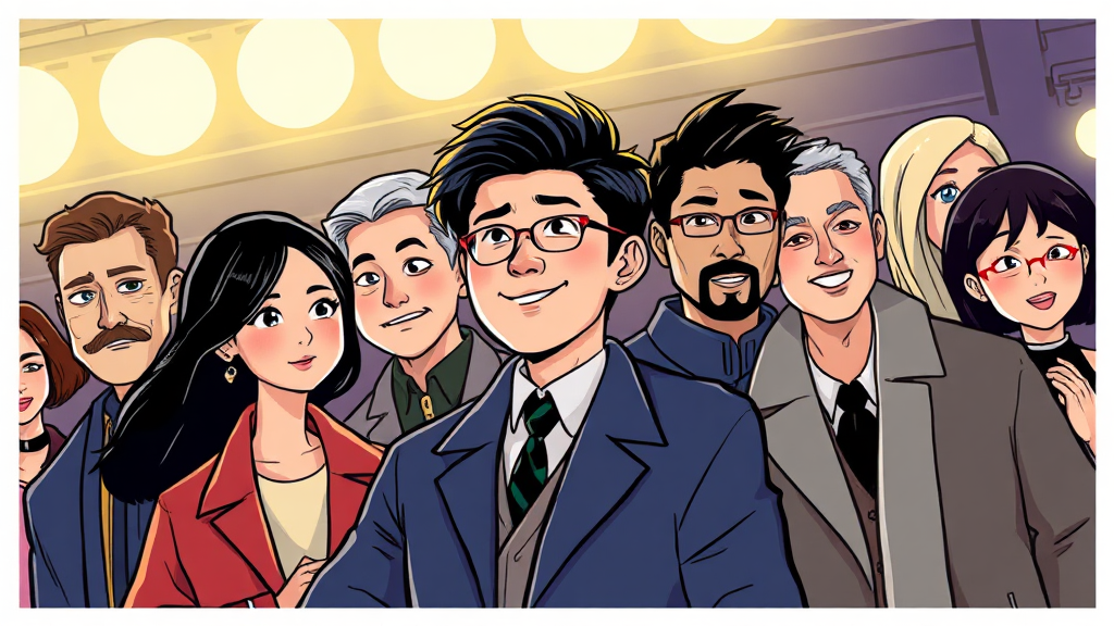 박성훈의 주요 출연작: 드라마와 영화 (cartoon 스타일)
