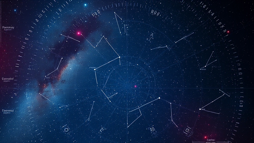 별자리별 궁합 특징 분석 (realistic 스타일)