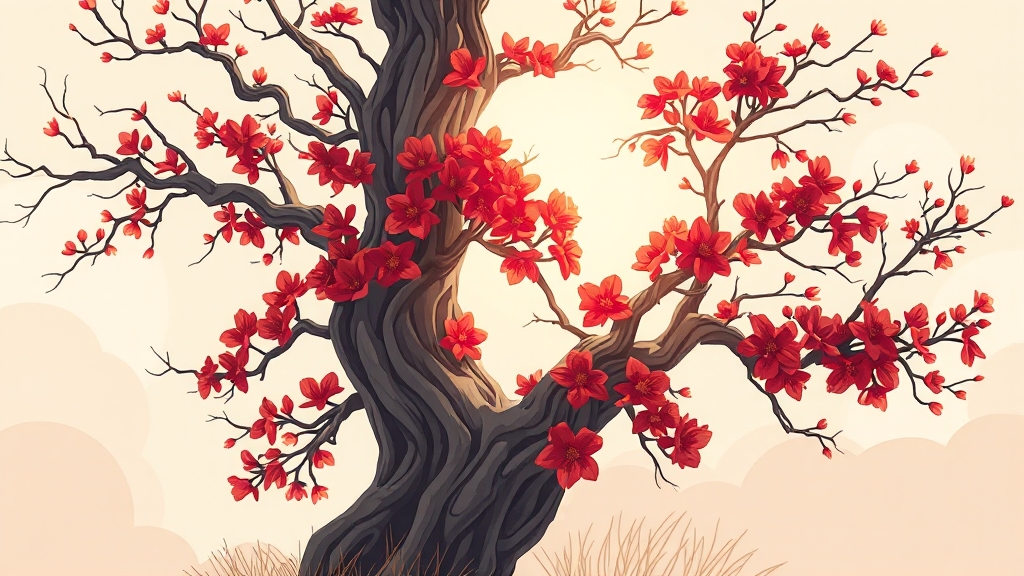 고목생화(枯木生花)의 의미 (illustration 스타일)