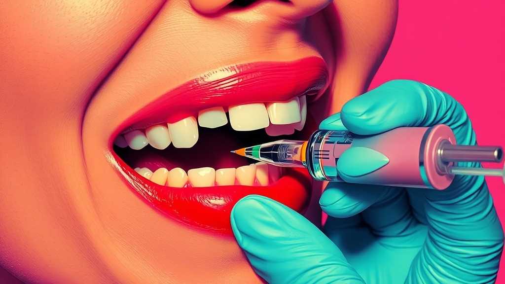 치과에서 처방하는 잇몸 약은? (popart 스타일)