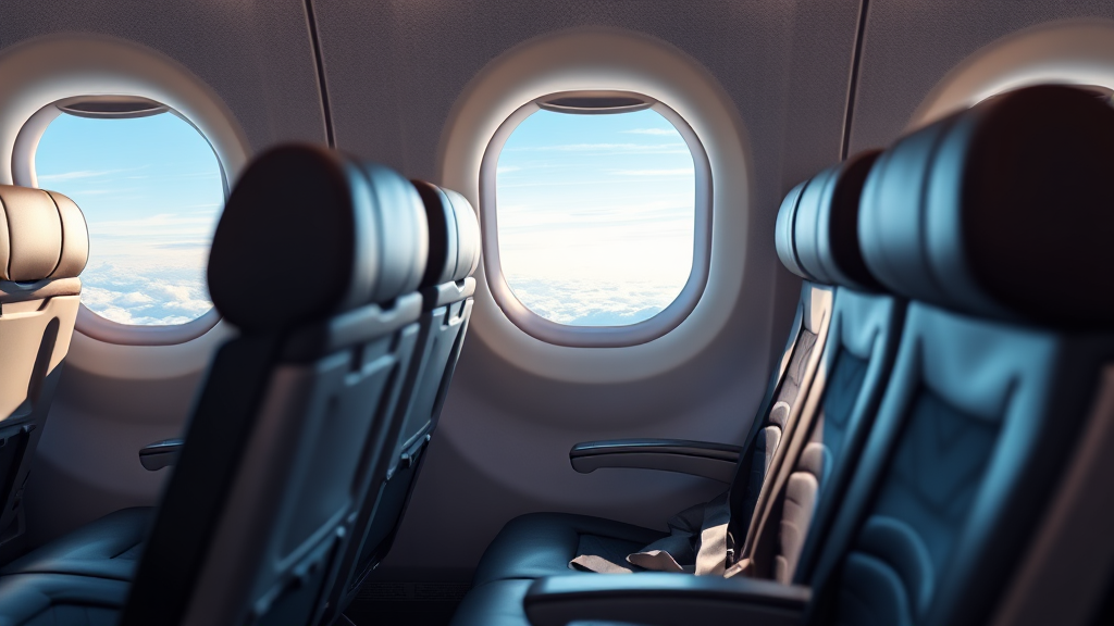 온라인 체크인 & 좌석 지정 (realistic 스타일)