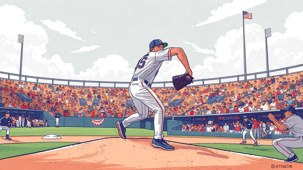 류현진 선발 경기 분석 (illustration 스타일)