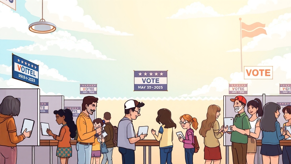 사전투표 제도란? (cartoon 스타일)