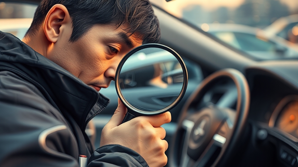 중고차 구매 시 고려사항 (realistic 스타일)