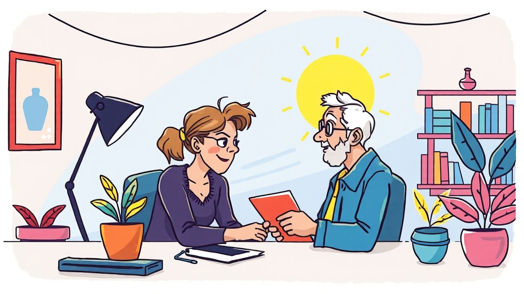 경력 지원 제도 (cartoon 스타일)