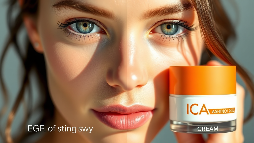 EGF 재생크림과 시카크림, 어떤 제품을 선택해야 할까? (realistic 스타일)
