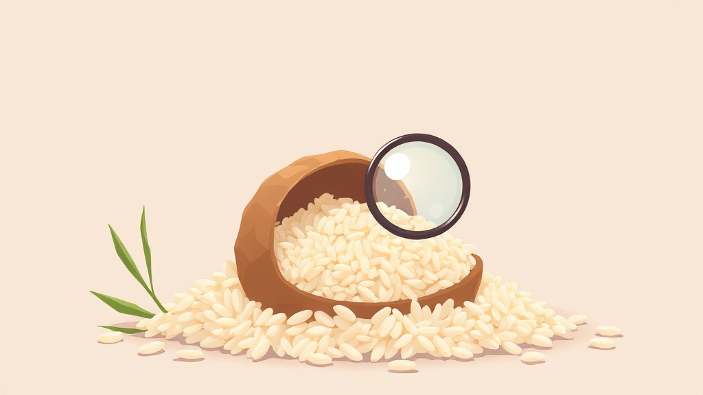 상황버섯쌀 부작용 (illustration 스타일)