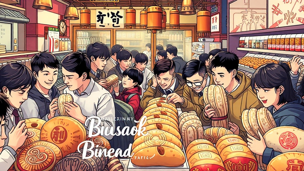 추석 연휴 빵집 방문 팁 (illustration 스타일)