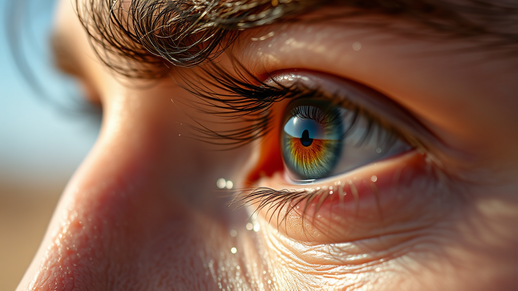 안구건조증, 왜 생기는 걸까요? (realistic 스타일)