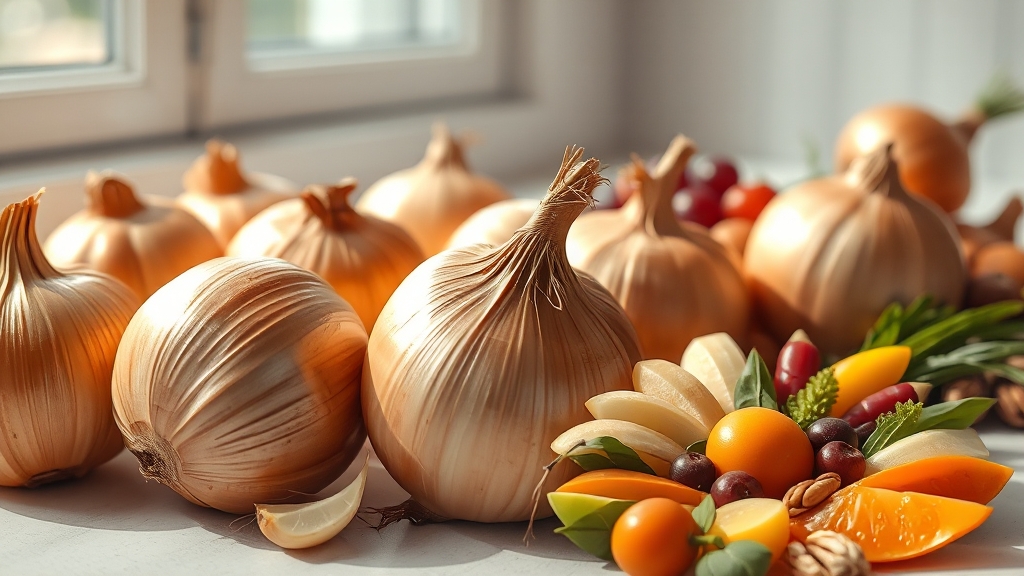 양파의 핵심 효능 (realistic 스타일)